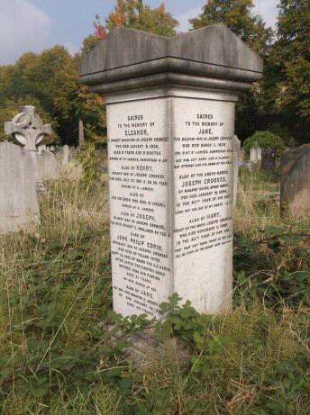 Grave of John Philip Edwin Crookes in Brompton Cemetery